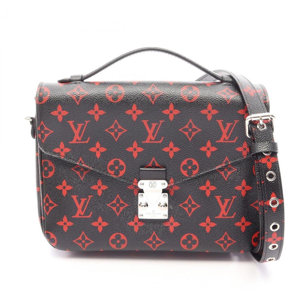 Louis Vuitton Pochette Metis MM Monogram Infra Rouge 2-Way Handbag, Coated Ca...